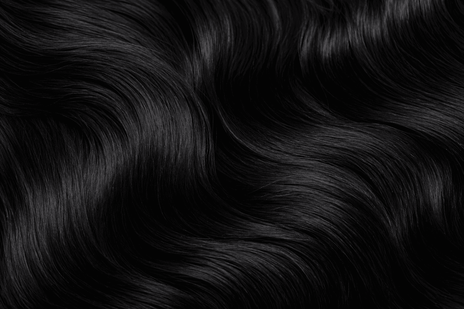 Black Henna hair shade close-up