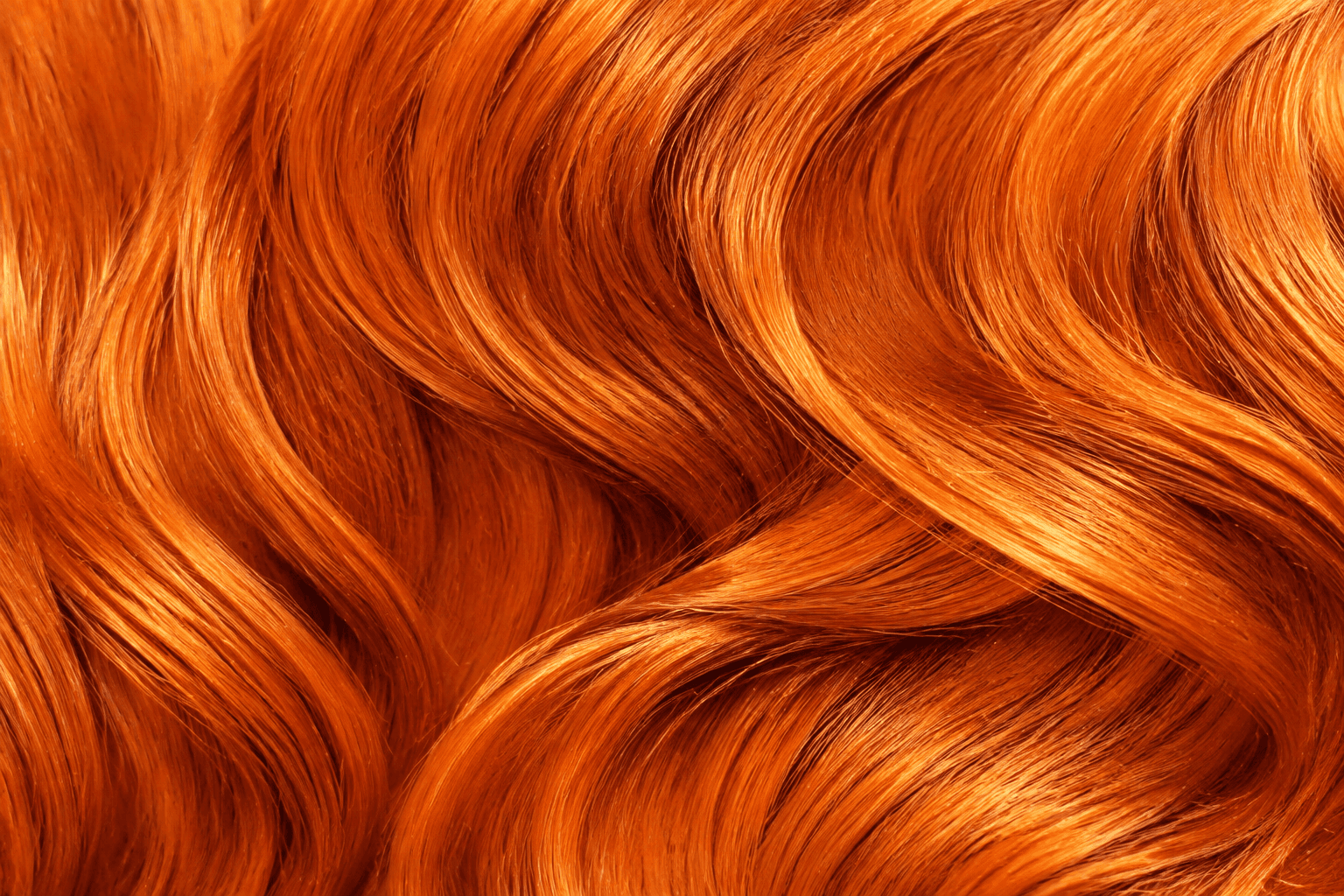 Orange Henna hair shade close-up