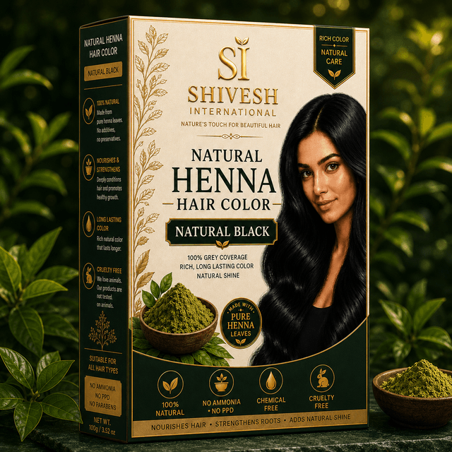 Natural Black Henna Hair Color