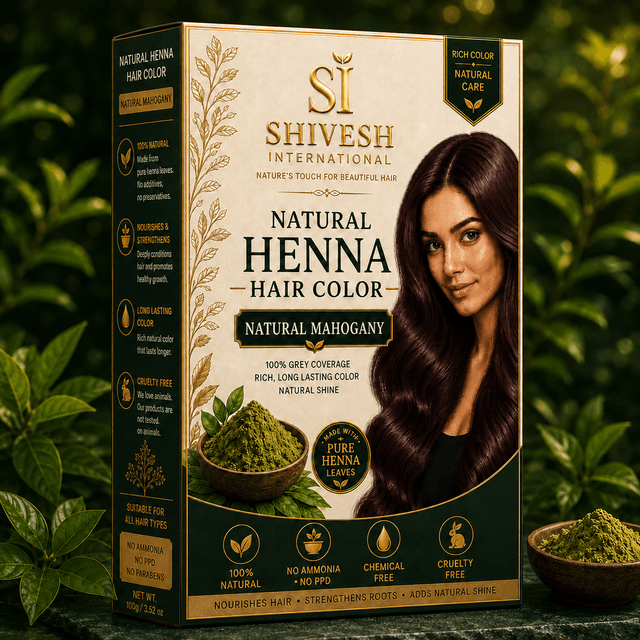 Natural Mahogany Henna Hair Color
