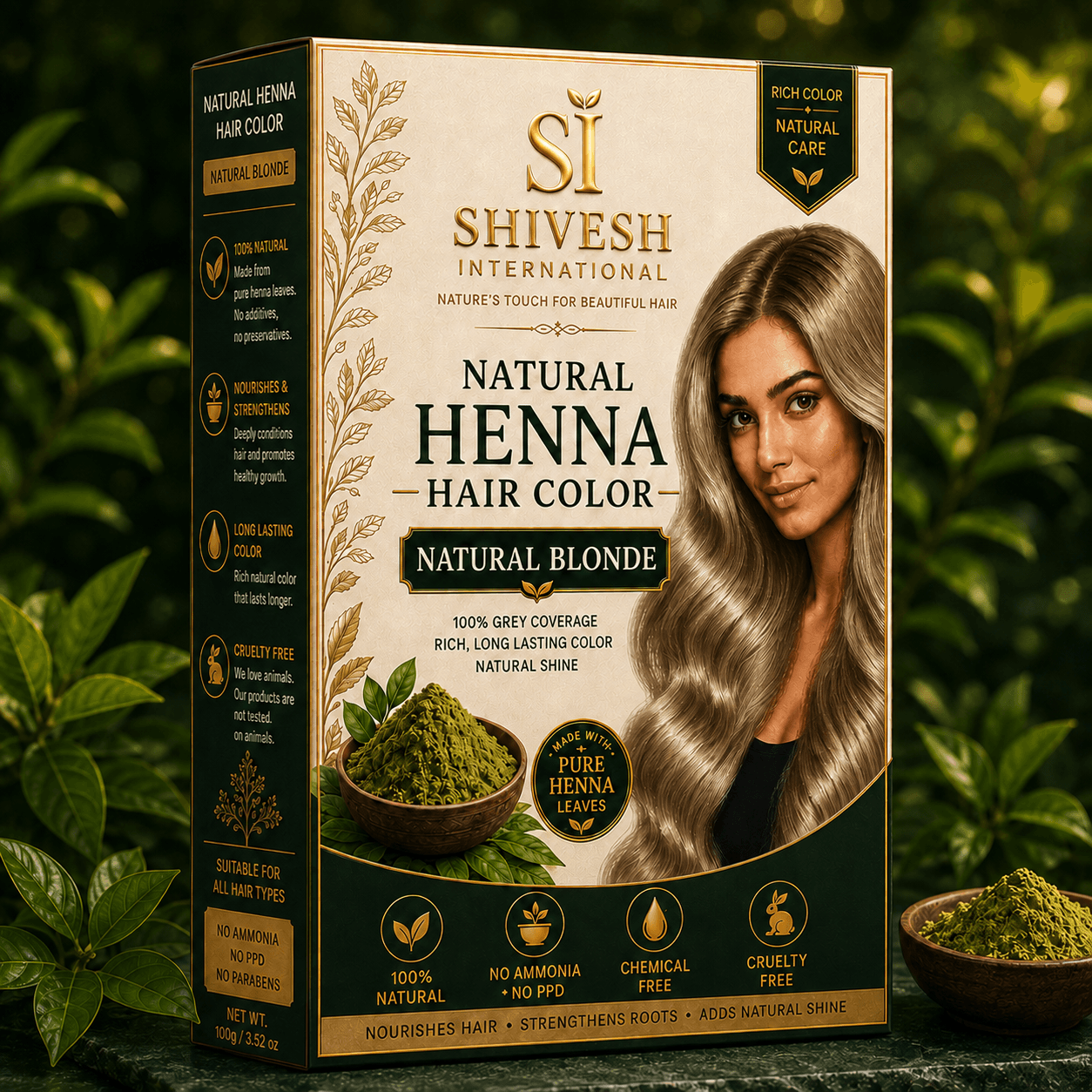 Natural Blonde Henna Hair Color
