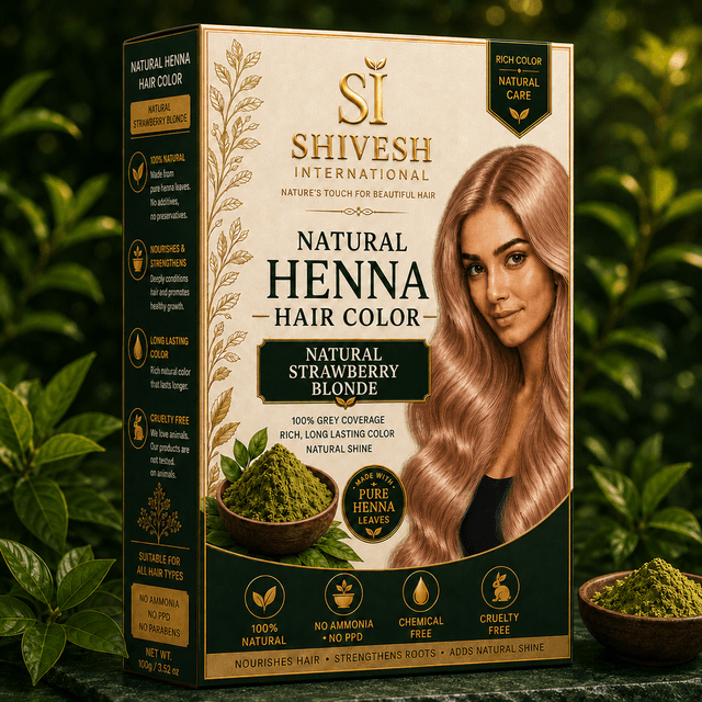 Natural Strawberry Blonde Henna Hair Color