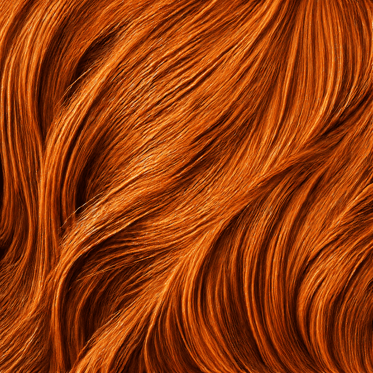 Orange coloured hair reference