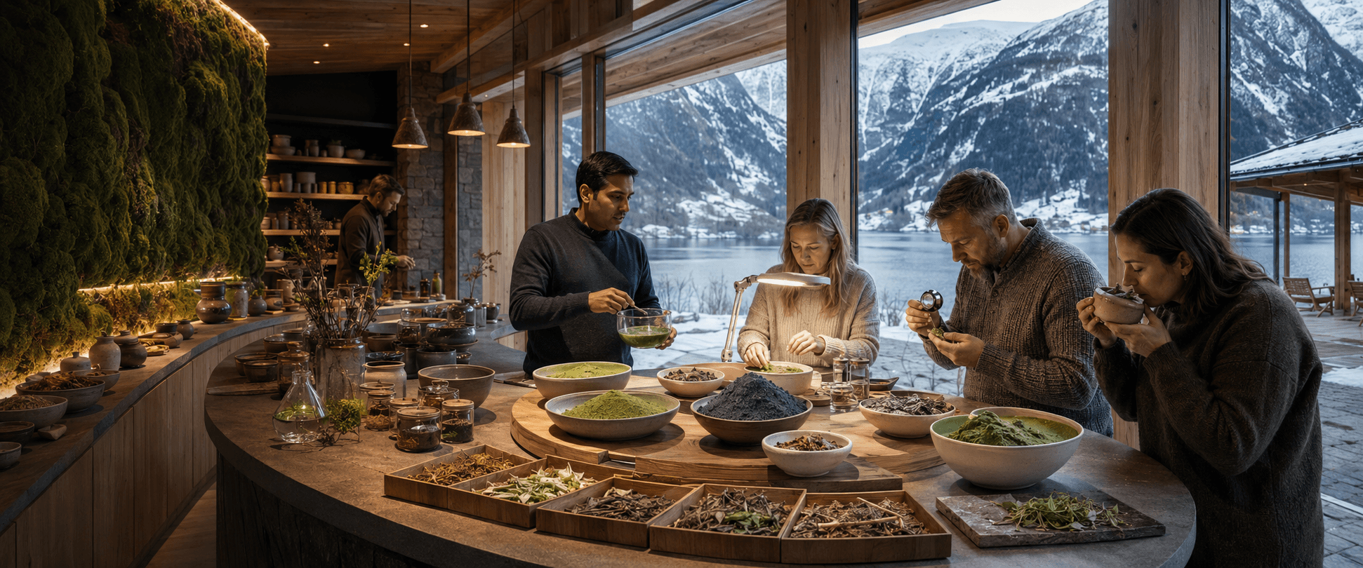 Norwegian buyers reviewing Indian henna, indigo, herbs and spices