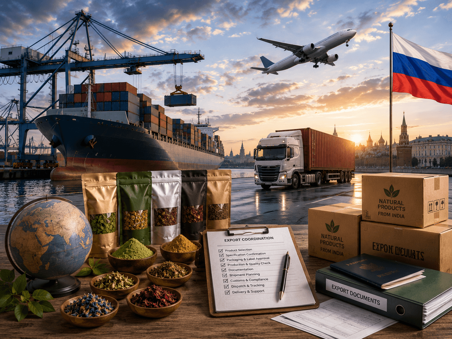 India to Russia export-side document and shipment planning