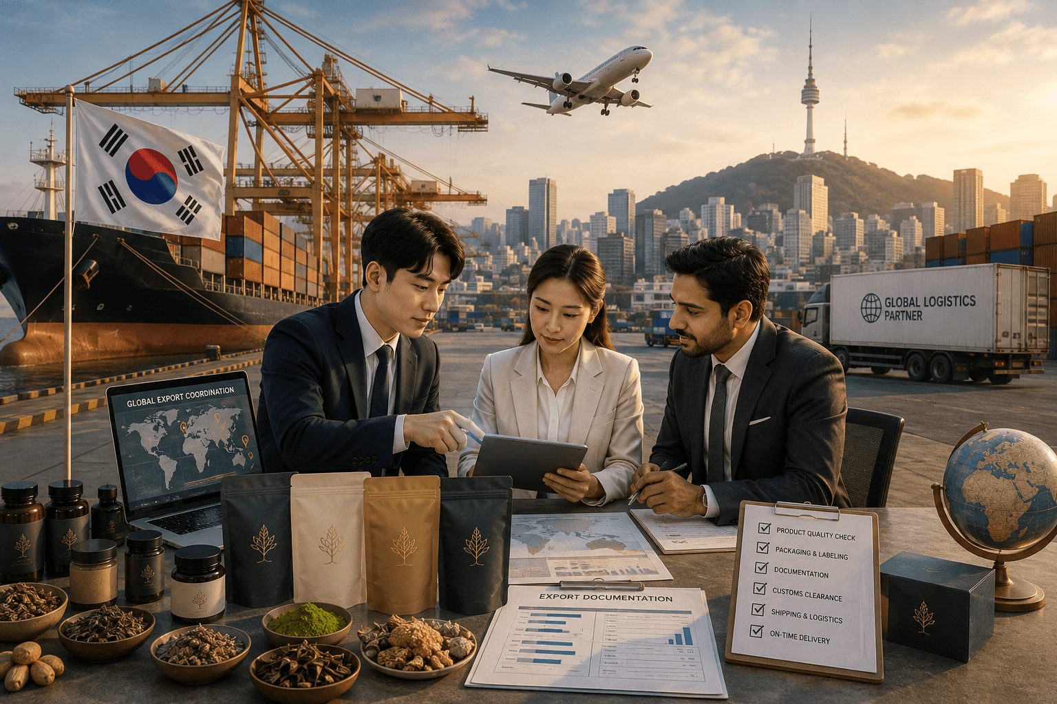 India-to-South Korea export coordination for natural products and private-label shipments