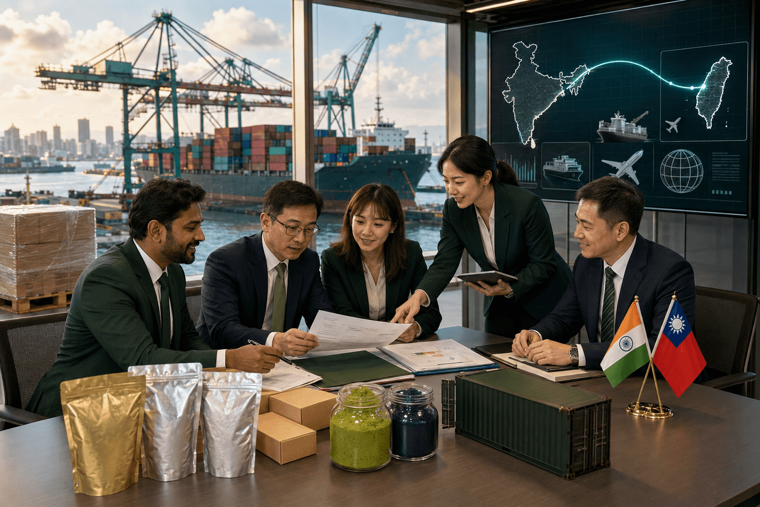 India-to-Taiwan export coordination for natural products and private-label shipments