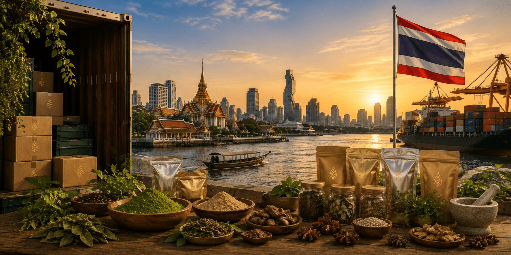 Natural henna, indigo, herbs and spices export supply for professional buyers in Thailand