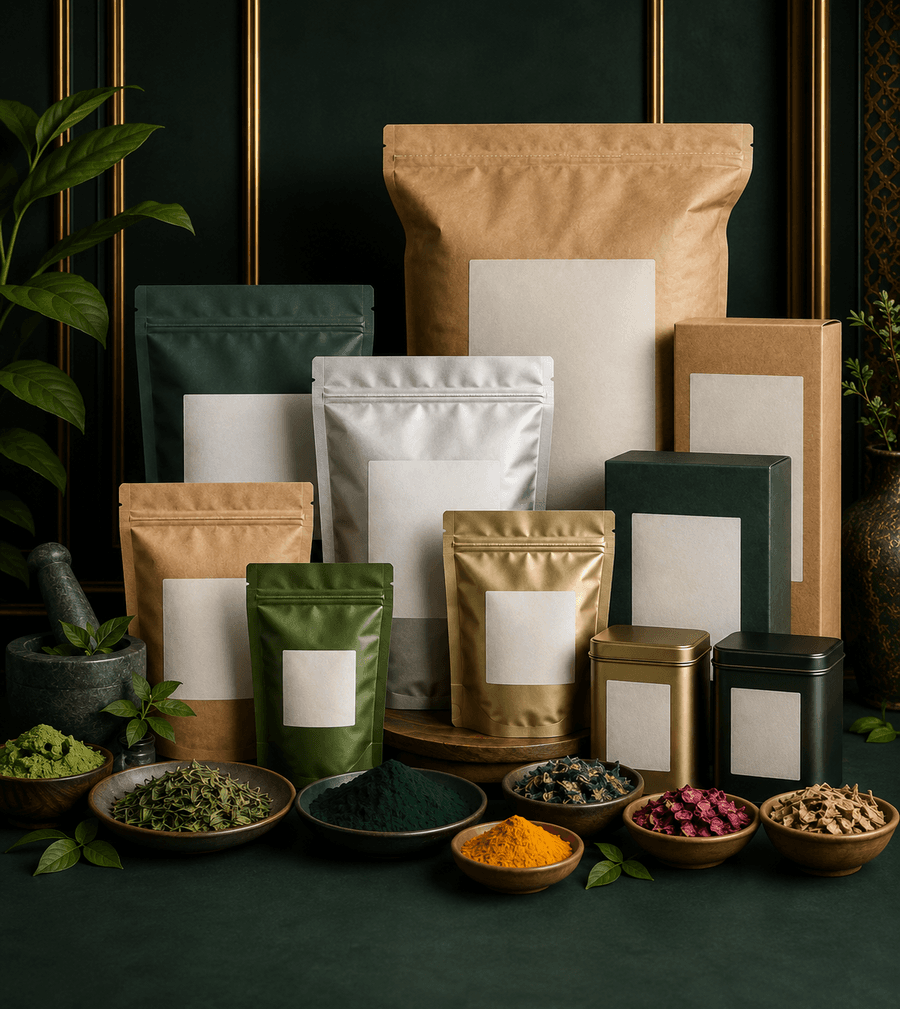 Private label henna indigo herbs and spices packaging for USA importers and distributors