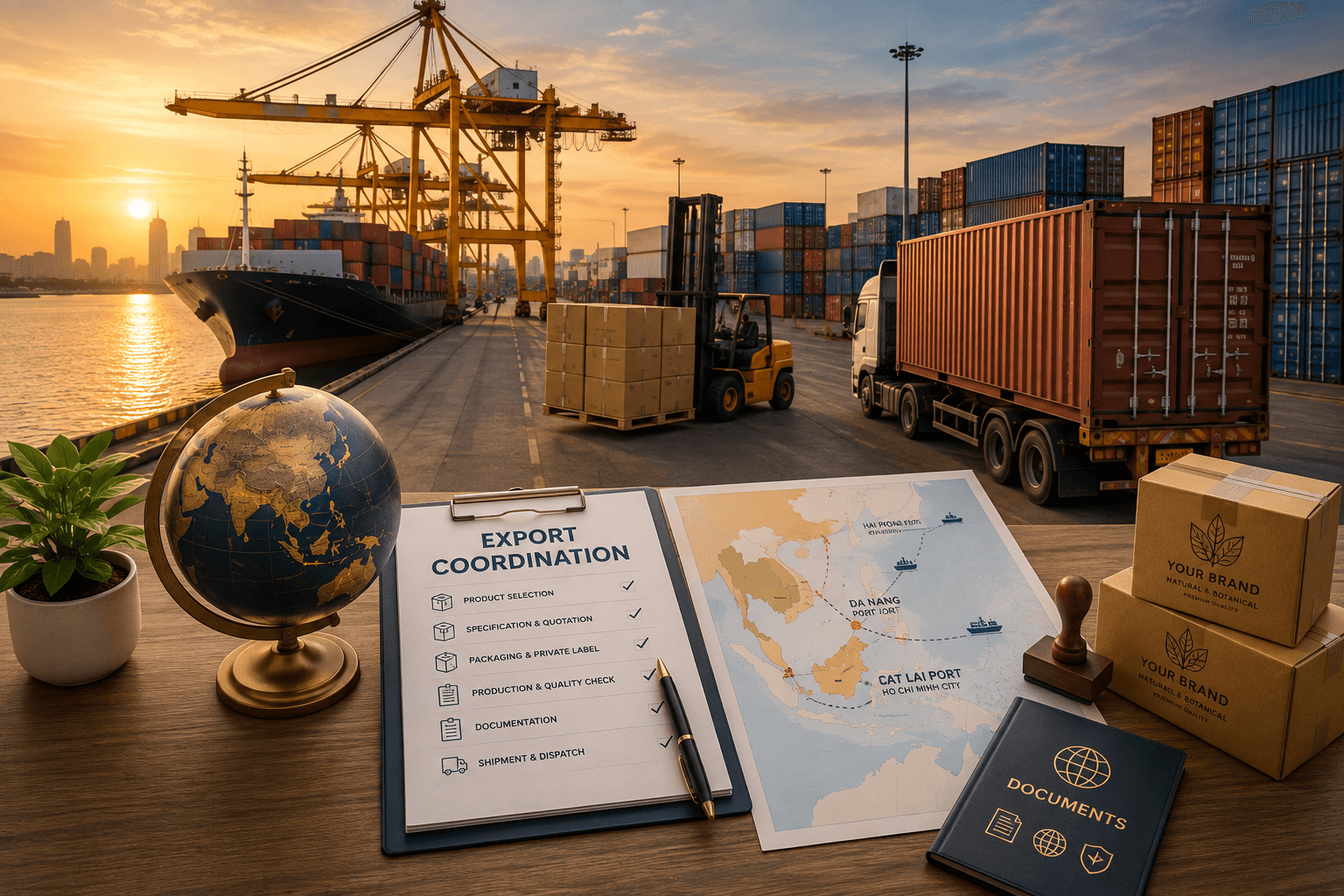 India-to-Vietnam natural-product shipment and document coordination
