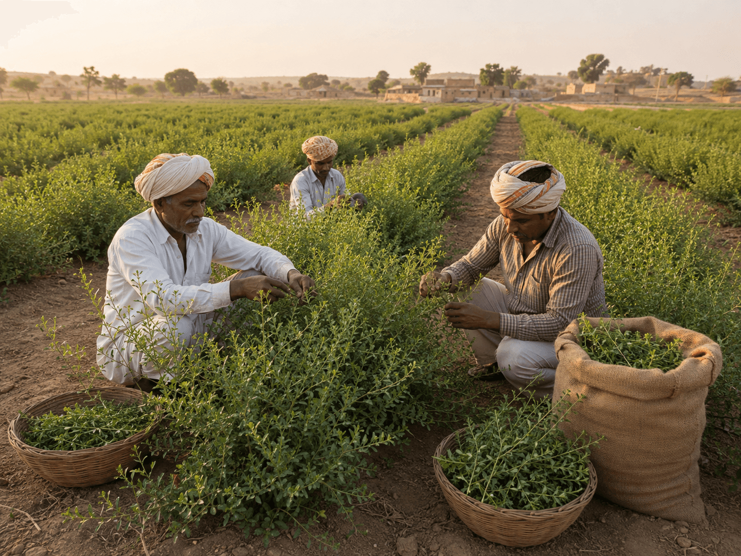 Henna farming and raw henna leaves sourced from Sojat Rajasthan