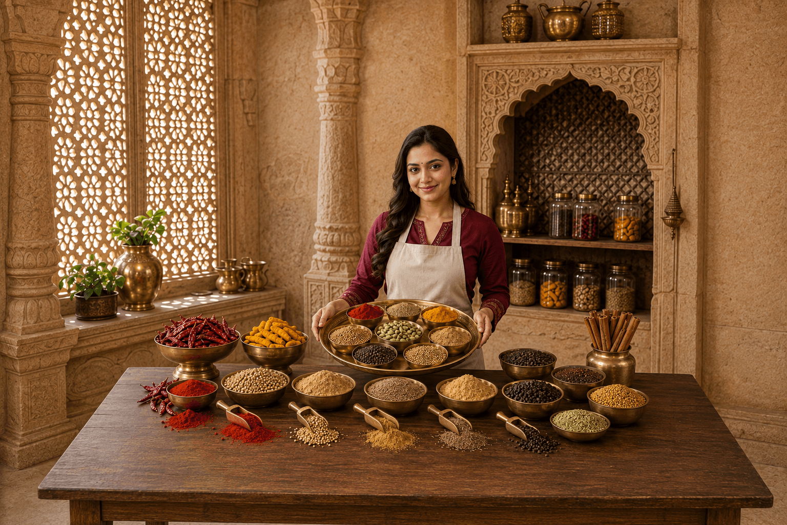 Indian Spices in whole and powder forms